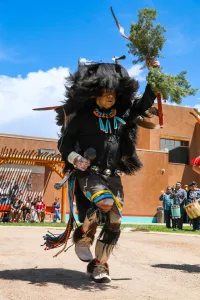 Dancers at the Indian Pueblo Cultural Center in Albuquerque demonstrate Native American traditions.