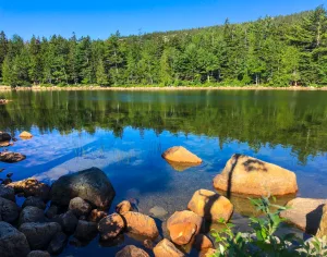 While in Maine, Denise and Doug Fundis discovered a tranquil spot in Acadia National Park, on the south end of the trailhead near Jordan Pond.