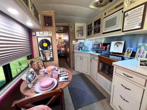 Larry and Dannette Larsh enjoy sharing Tammy Wynnette's tour bus and a collection of memorabilia with the late singer-songwriter's fans.