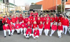 In Perry, the Frustrated Maestros crew included music director Sue Siegler, top left, and rally captain Elisabeth Schultz, top right.