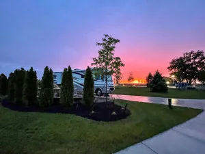 Tom and Janis Kundmueller witnessed a “mind-blowingly beautiful” sky after a storm in Sandusky, Ohio, while camped at Lighthouse Point near Cedar Point amusement park. 