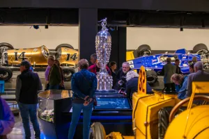In the Winners Gallery, the Borg-Warner Trophy, which is presented to each Indianapolis 500 winner, takes center stage amidst such renowned cars as a 1911 Marmon Wasp and Dan Wheldon’s 2011 Dallara. 