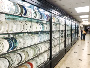The Great Wall of China at Replacements Ltd. showcases 500 of the most popular china pieces in the company’s collection.