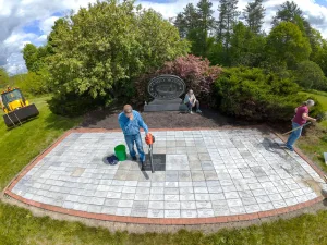 During the “Where It All Began” Rally, members of Family RV Association’s Maine Wheels chapter spruced up the association’s monument.